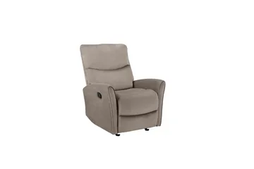 Recliner Chesley Taupe, Fløyel/Metall/Tre