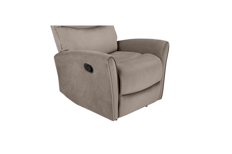 Recliner Chesley Taupe, Fløyel/Metall/Tre - Taupe, Fløyel/Metall/Tre - Møbler - Stoler & lenestoler - Lenestoler - Recliner & kinostol