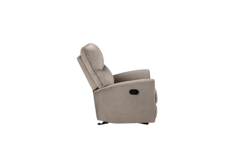 Recliner Chesley Taupe, Fløyel/Metall/Tre - Taupe, Fløyel/Metall/Tre - Møbler - Stoler & lenestoler - Lenestoler - Recliner & kinostol