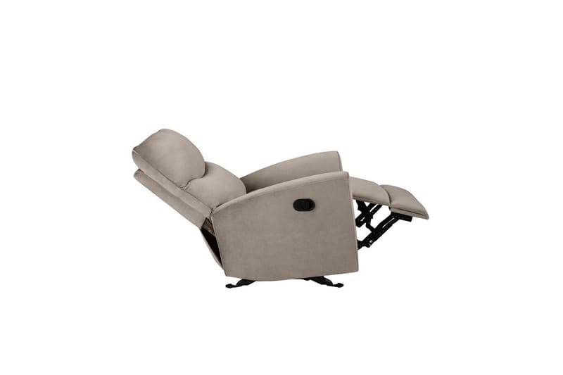 Recliner Chesley Taupe, Fløyel/Metall/Tre - Taupe, Fløyel/Metall/Tre - Møbler - Stoler & lenestoler - Lenestoler - Recliner & kinostol