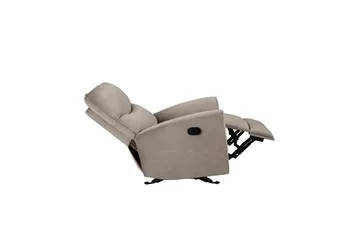 Recliner Chesley Taupe, Fløyel/Metall/Tre - Taupe, Fløyel/Metall/Tre - Møbler - Stoler & lenestoler - Lenestoler - Recliner & kinostol