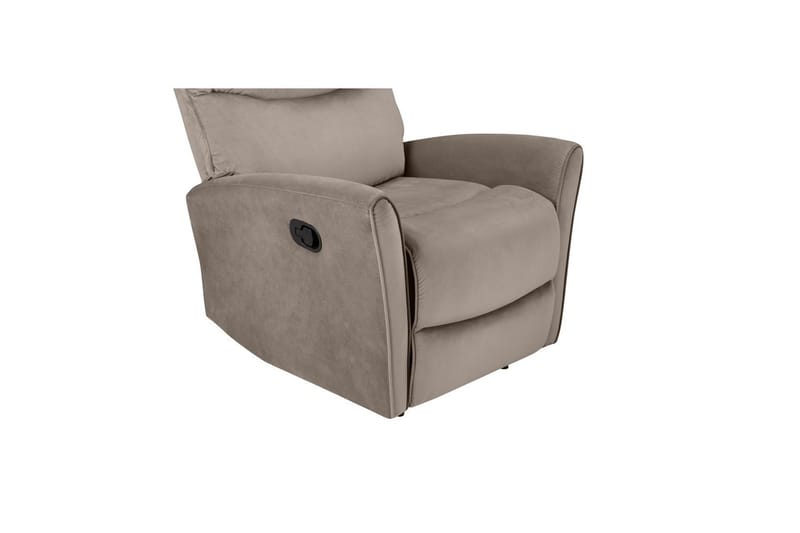 Recliner Chesley Taupe, Fløyel/Metall/Tre - Taupe, Fløyel/Metall/Tre - Møbler - Stoler & lenestoler - Lenestoler - Liggestol