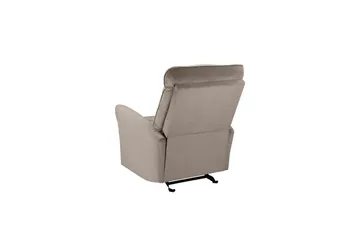 Recliner Chesley Taupe, Fløyel/Metall/Tre - Taupe, Fløyel/Metall/Tre - Møbler - Stoler & lenestoler - Lenestoler - Recliner & kinostol