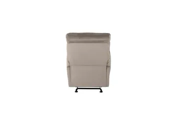 Recliner Chesley Taupe, Fløyel/Metall/Tre - Taupe, Fløyel/Metall/Tre - Møbler - Stoler & lenestoler - Lenestoler - Recliner & kinostol