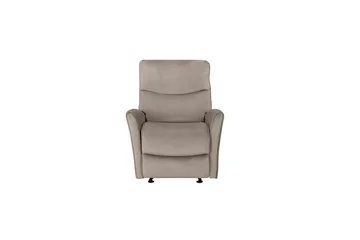Recliner Chesley Taupe, Fløyel/Metall/Tre - Taupe, Fløyel/Metall/Tre - Møbler - Stoler & lenestoler - Lenestoler - Recliner & kinostol