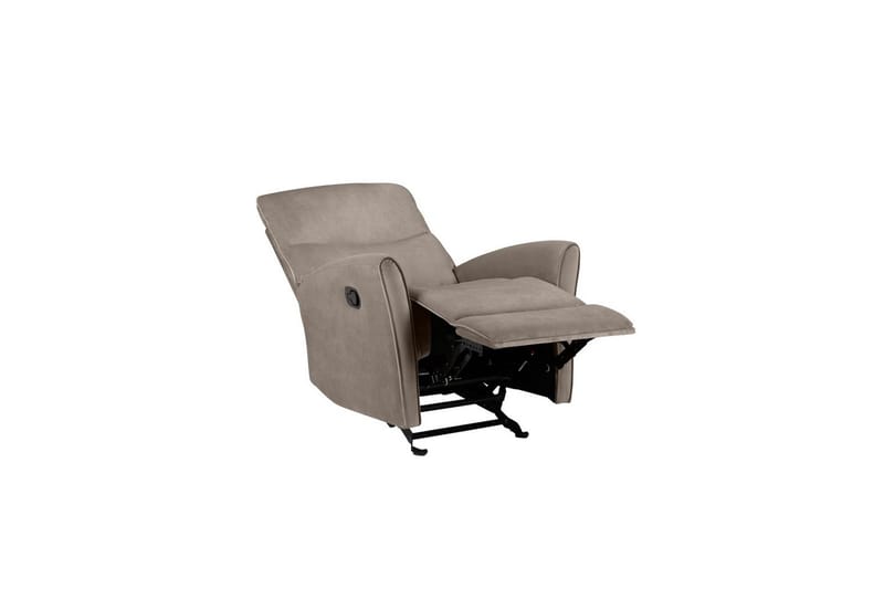 Recliner Chesley Taupe, Fløyel/Metall/Tre - Taupe, Fløyel/Metall/Tre - Møbler - Stoler & lenestoler - Lenestoler - Recliner & kinostol