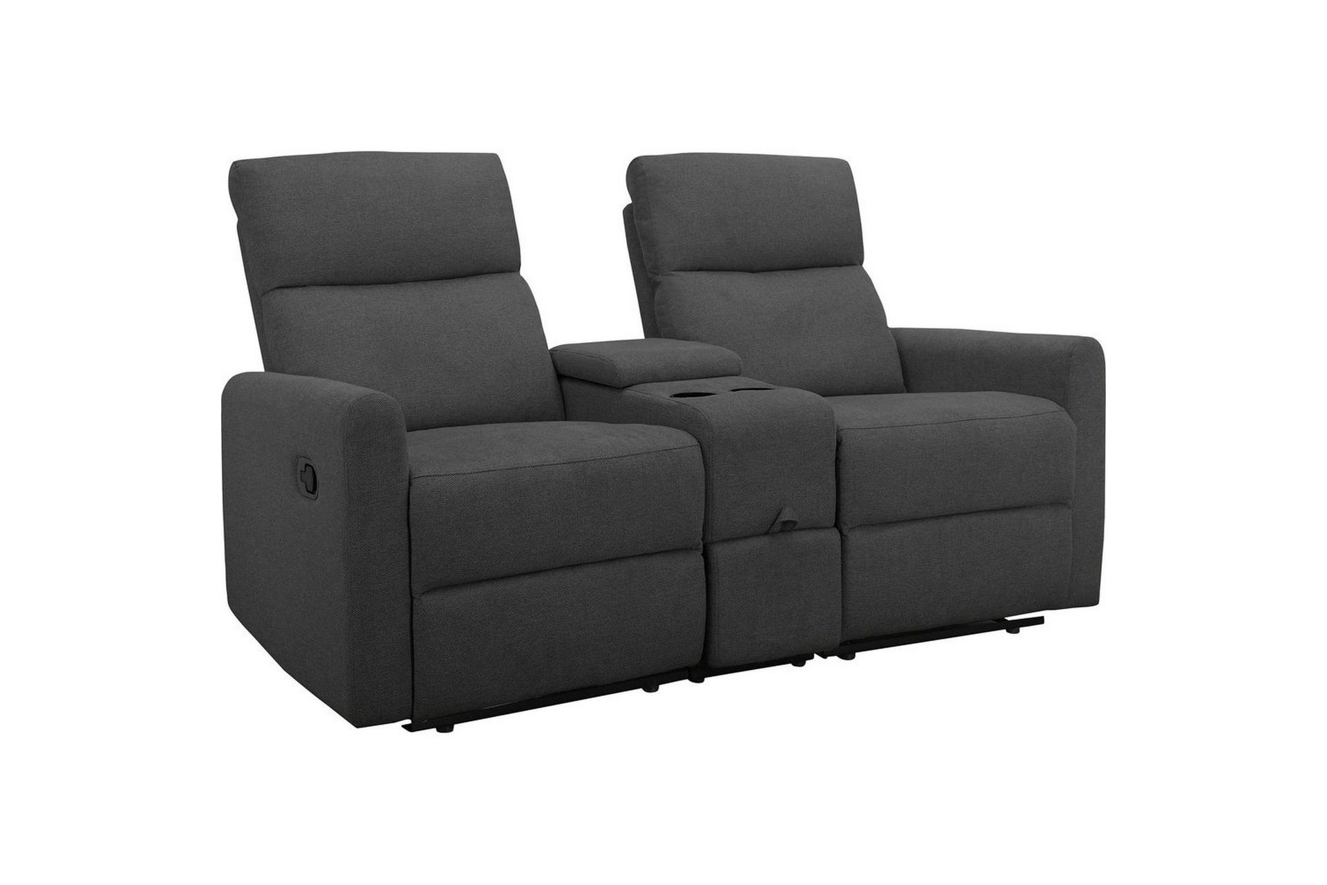 Recliner Dacoulas Antrasitt, Stoff/tre - Antrasitt, Stoff/tre