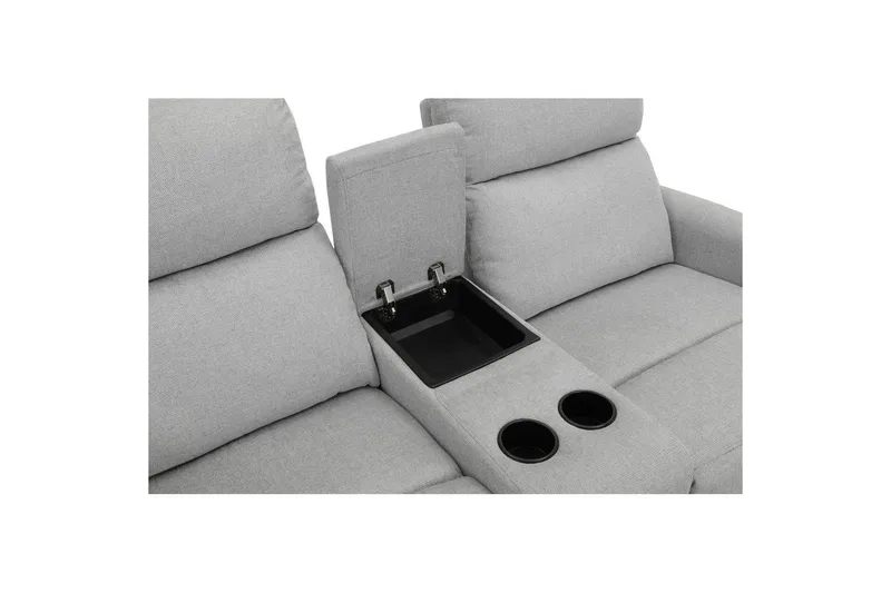 Recliner Dacoulas Lys grå, Stoff/tre - Lys grå, Stoff/tre - Møbler - Stoler & lenestoler - Lenestoler - Recliner & kinostol