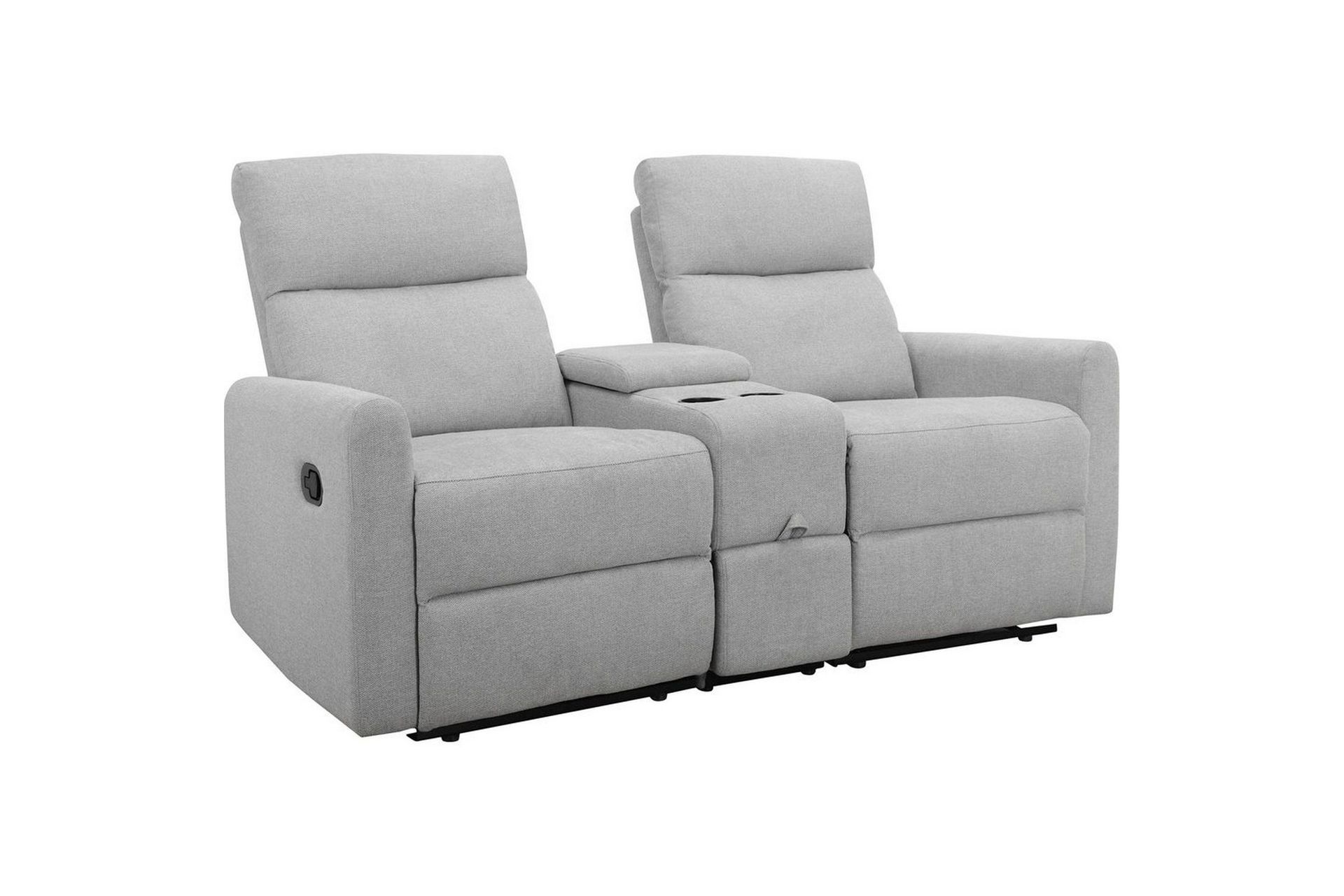 Recliner Dacoulas Lys grå, Stoff/tre - Lys grå, Stoff/tre