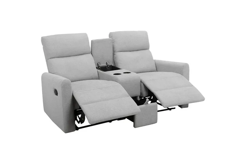 Recliner Dacoulas Lys grå, Stoff/tre - Lys grå, Stoff/tre - Møbler - Stoler & lenestoler - Lenestoler - Recliner & kinostol