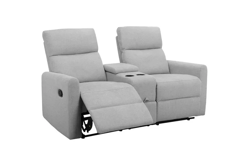 Recliner Dacoulas Lys grå, Stoff/tre - Lys grå, Stoff/tre - Møbler - Stoler & lenestoler - Lenestoler - Recliner & kinostol