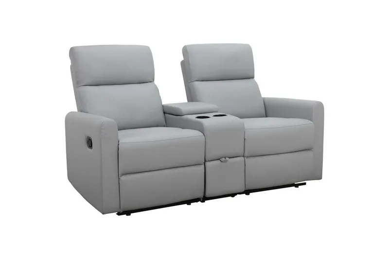 Recliner Dacoulas Lys grå, PU/tre - Lys grå, PU/tre - Møbler - Stoler & lenestoler - Lenestoler - Recliner & kinostol