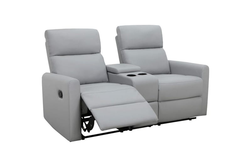 Recliner Dacoulas Lys grå, PU/tre - Lys grå, PU/tre - Møbler - Stoler & lenestoler - Lenestoler - Recliner & kinostol