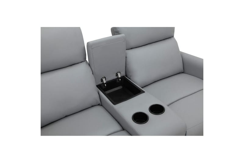 Recliner Dacoulas Lys grå, PU/tre - Lys grå, PU/tre - Møbler - Stoler & lenestoler - Lenestoler - Recliner & kinostol