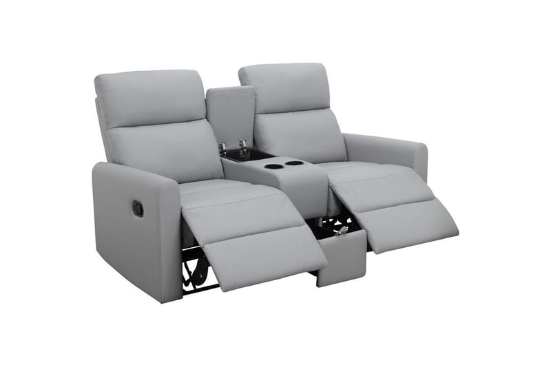 Recliner Dacoulas Lys grå, PU/tre - Lys grå, PU/tre - Møbler - Stoler & lenestoler - Lenestoler - Recliner & kinostol