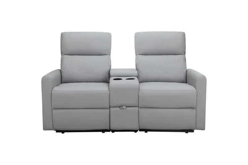 Recliner Dacoulas Lys grå, PU/tre - Lys grå, PU/tre - Møbler - Stoler & lenestoler - Lenestoler - Recliner & kinostol