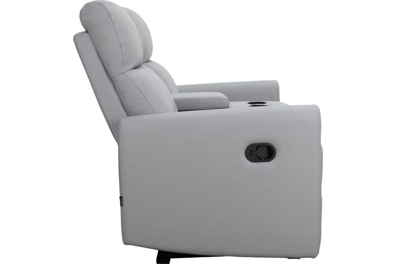 Recliner Dacoulas Lys grå, PU/tre - Lys grå, PU/tre - Møbler - Stoler & lenestoler - Lenestoler - Recliner & kinostol