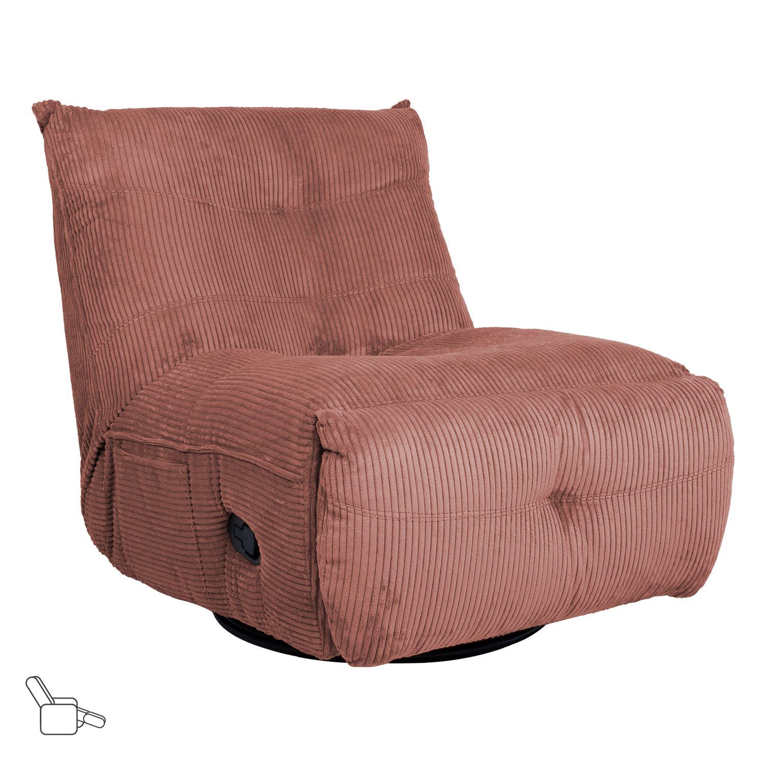 Recliner hvilestol Selor med manuell mekanisme - rosa