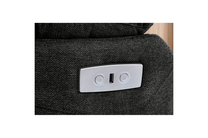 Recliner Lannilis Antrasitt, Stoff/tre/metall, Elektrisk recliner - Antrasitt, Stoff/tre/metall, Elektrisk recliner - Møbler - Stoler & lenestoler - Lenestoler - Recliner & kinostol
