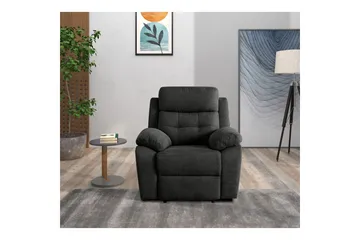 Recliner Lannilis Antrasitt, Stoff/tre/metall, Manuell hvilestol - Antrasitt, Stoff/tre/metall, Manuell hvilestol - Møbler - Stoler & lenestoler - Lenestoler - Recliner & kinostol