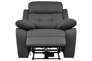 Recliner Lannilis Grå, PU/tre/metall, Manuell hvilestol - Grå, PU/tre/metall, Manuell hvilestol - Møbler - Stoler & lenestoler - Lenestoler - Lenestol skinn