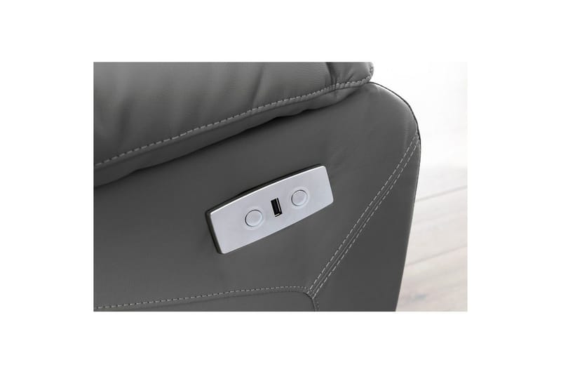 Recliner Lannilis Grå, PU/tre/metall, Elektrisk recliner - Grå, PU/tre/metall, Elektrisk recliner - Møbler - Stoler & lenestoler - Lenestoler - Recliner & kinostol
