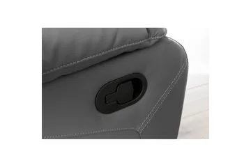 Recliner Lannilis Grå, PU/tre/metall, Manuell hvilestol - Grå, PU/tre/metall, Manuell hvilestol - Møbler - Stoler & lenestoler - Lenestoler - Lenestol skinn