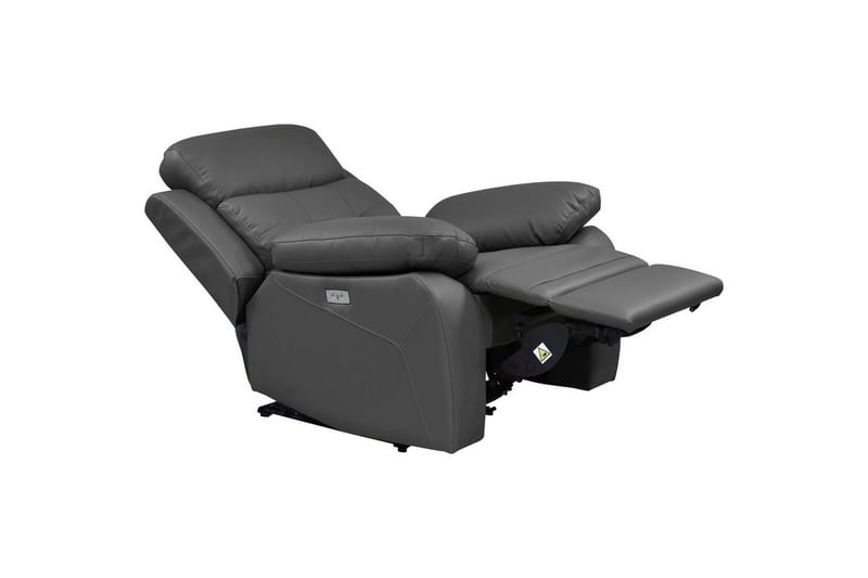 Recliner Lannilis Grå, PU/tre/metall, Elektrisk recliner - Grå, PU/tre/metall, Elektrisk recliner - Møbler - Stoler & lenestoler - Lenestoler - Recliner & kinostol