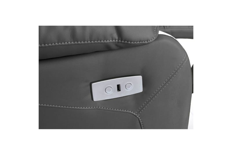 Recliner Lannilis Grå, PU/tre/metall, Elektrisk recliner - Grå, PU/tre/metall, Elektrisk recliner - Møbler - Stoler & lenestoler - Lenestoler - Recliner & kinostol