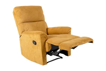 Lenestol GUSTAV 84x92x104cm Gul - Møbler - Stoler & lenestoler - Lenestoler - Recliner & kinostol