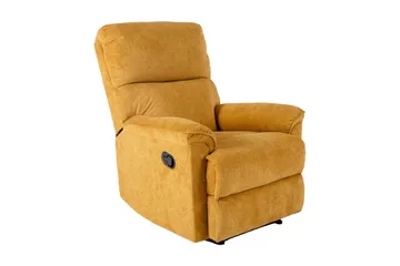 Lenestol GUSTAV 84x92x104cm Gul - Møbler - Stoler & lenestoler - Lenestoler - Recliner & kinostol