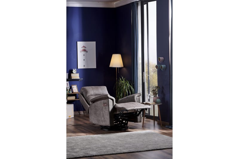 Mereenie Reclinerlenestol Elektrisk - Grå - Møbler - Stoler & lenestoler - Lenestoler - Recliner & kinostol