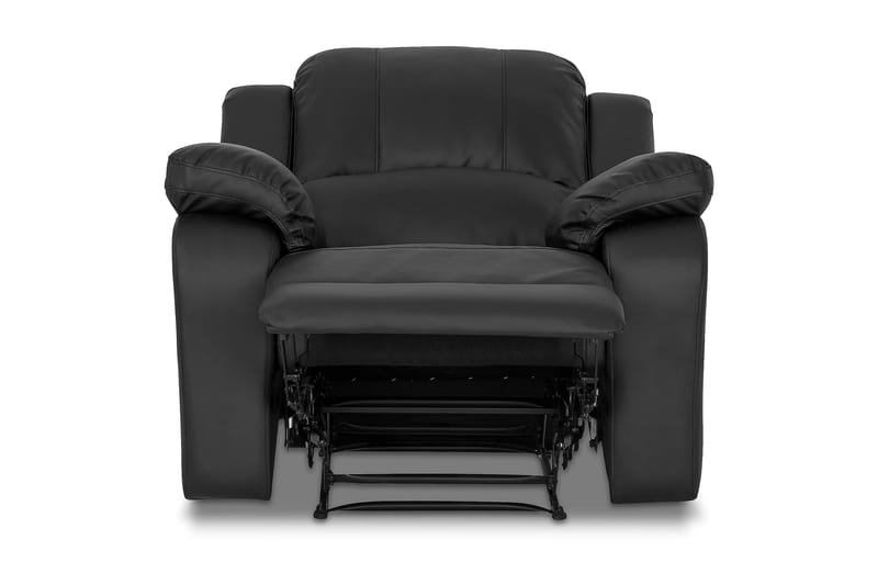 Norbo Skjønn Recliner Lenestol Kinolenestol - Fällbar lenestol i kunstskinn - Hvilelenestol - Svart - Møbler - Stoler & lenestoler - Lenestoler - Recliner & kinostol