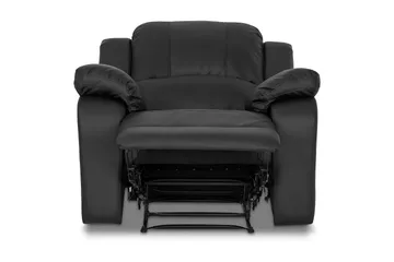 Norbo Skjønn Recliner Lenestol Kinolenestol - Fällbar lenestol i kunstskinn - Hvilelenestol - Svart - Møbler - Stoler & lenestoler - Lenestoler - Recliner & kinostol