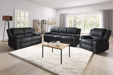 Norbo Skjønn Recliner Lenestol Kinolenestol - Fällbar lenestol i kunstskinn - Hvilelenestol - Svart - Møbler - Stoler & lenestoler - Lenestoler - Recliner & kinostol