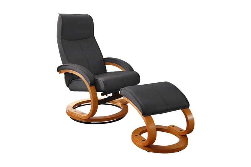 Pasha Lenestol Recliner Lær - Svart - Møbler - Stoler & lenestoler - Lenestoler - Recliner & kinostol