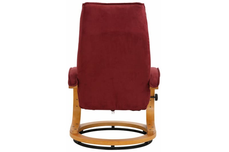 Pasha Lenestol Recliner Mikrofiber - Rød / Tre - Møbler - Stoler & lenestoler - Lenestoler - Recliner & kinostol