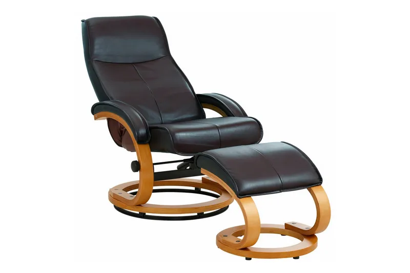 Pasha Reclinerlenestol Lær, Grå