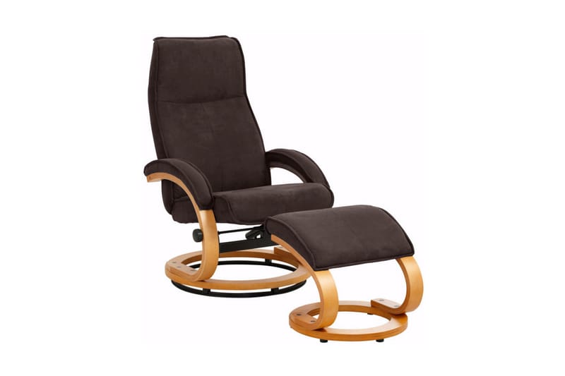 Pasha Reclinerlenestol Microfiber - Brun/Tre - Recliner & kinostol