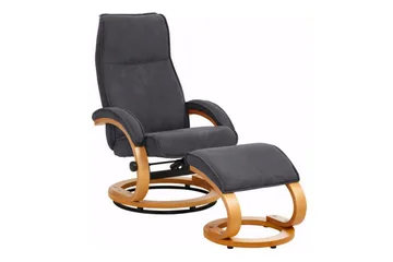 Reclinerstol Loft24 Pasha reclinerstol mikrofiber Grå - Møbler - Stoler & lenestoler - Lenestoler - Recliner & kinostol