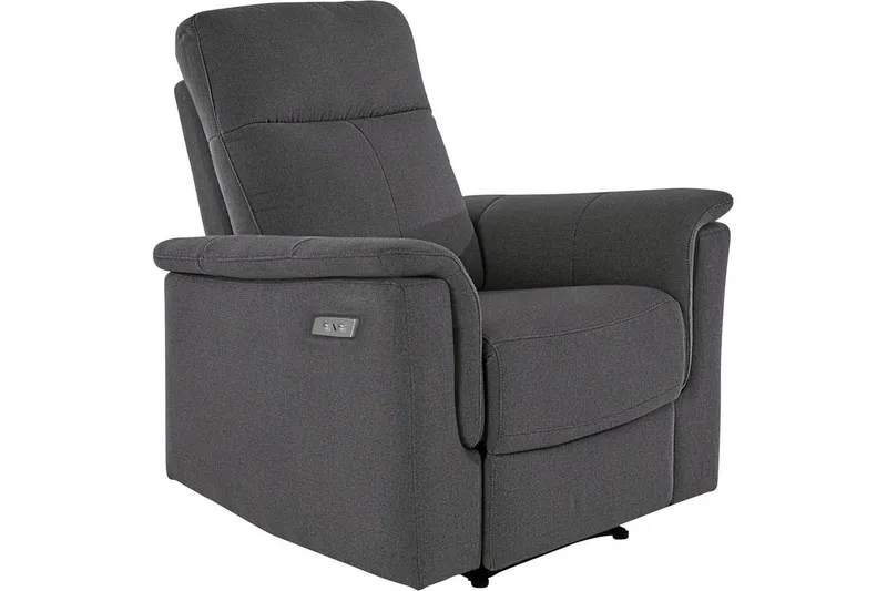 Recliner Southbrook Antrasitt, Stoff/tre/metall, Elektrisk recliner, Antrasitt, Stoff/tre/metall, Elektrisk recliner