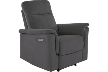 Recliner Southbrook Antrasitt, Stoff/tre/metall, Elektrisk recliner