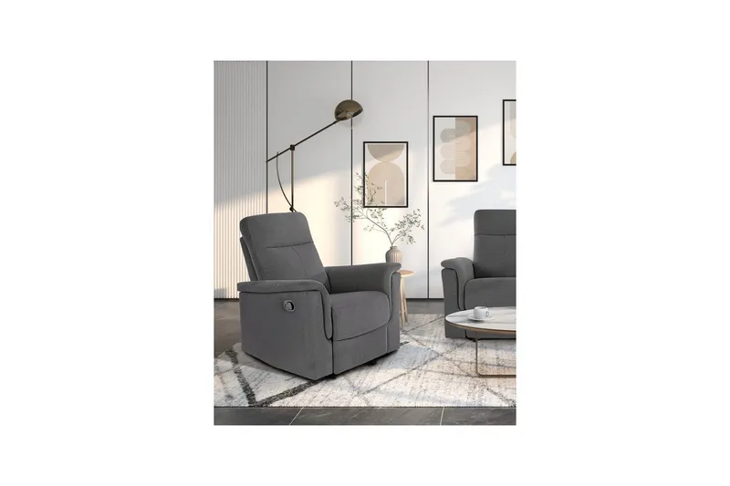 Recliner Southbrook Antrasitt, Stoff/tre/metall, Manuell hvilestol - Antrasitt, Stoff/tre/metall, Manuell hvilestol - Møbler - Stoler & lenestoler - Lenestoler - Recliner & kinostol