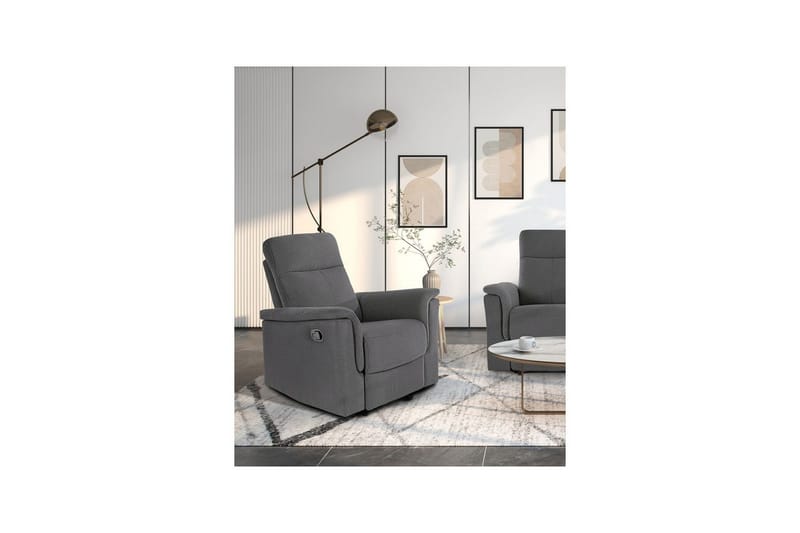 Recliner Southbrook Antrasitt, Stoff/tre/metall, Manuell hvilestol - Antrasitt, Stoff/tre/metall, Manuell hvilestol - Møbler - Stoler & lenestoler - Lenestoler - Recliner & kinostol