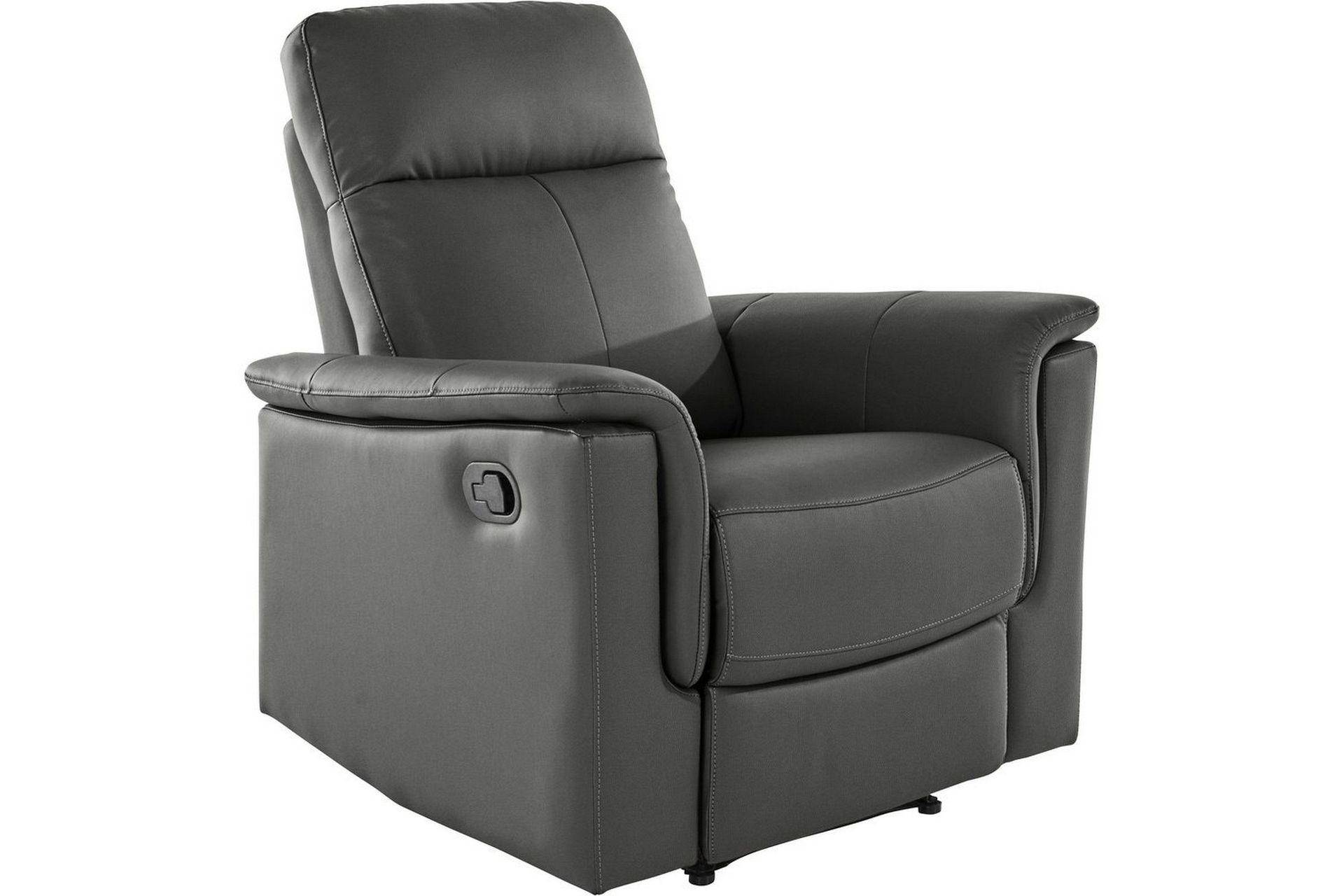 Recliner Southbrook Grå, PU/tre/metall, Manuell hvilestol - Grå, PU/tre/metall, Manuell hvilestol