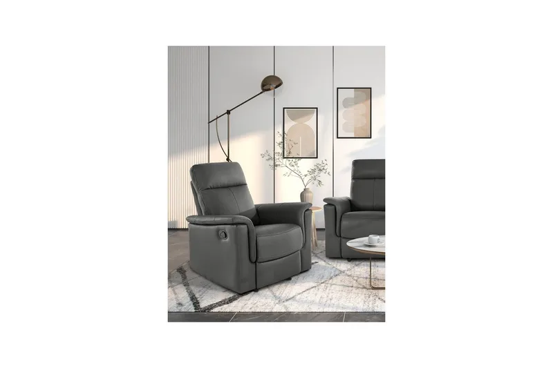 Recliner Southbrook Grå, PU/tre/metall, Manuell hvilestol - Grå, PU/tre/metall, Manuell hvilestol - Møbler - Stoler & lenestoler - Lenestoler - Recliner & kinostol