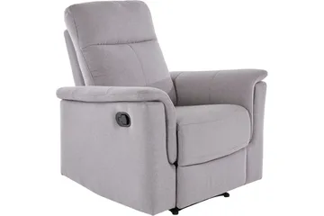Recliner Southbrook Lys grå, Stoff/tre/metall, Manuell hvilestol