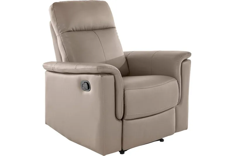 Recliner Southbrook Lys grå, PU/tre/metall, Manuell hvilestol, Lys grå, PU/tre/metall, Manuell hvilestol