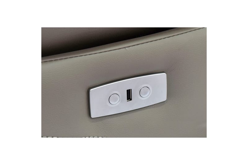 Recliner Southbrook Lys grå, PU/tre/metall, Elektrisk recliner - Lys grå, PU/tre/metall, Elektrisk recliner - Møbler - Stoler & lenestoler - Lenestoler - Recliner & kinostol