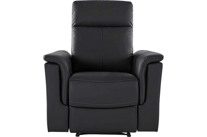 Recliner Southbrook Svart, Ekte skinn/PU/Tre/Metall, Manuell hvilestol - Svart, Ekte skinn/PU/Tre/Metall, Manuell hvilestol - Møbler - Stoler & lenestoler - Lenestoler - Recliner & kinostol
